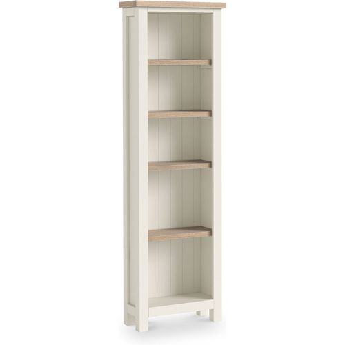 Trelan Painted 5 Shelf Slim Bookcase | Coconut or Grey | Roseland