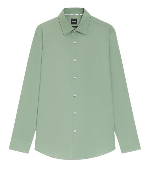Green Relaxed Solid Shirts