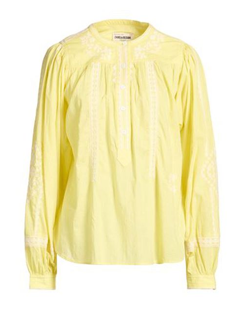 Woman Top Pastel yellow Size S Cotton