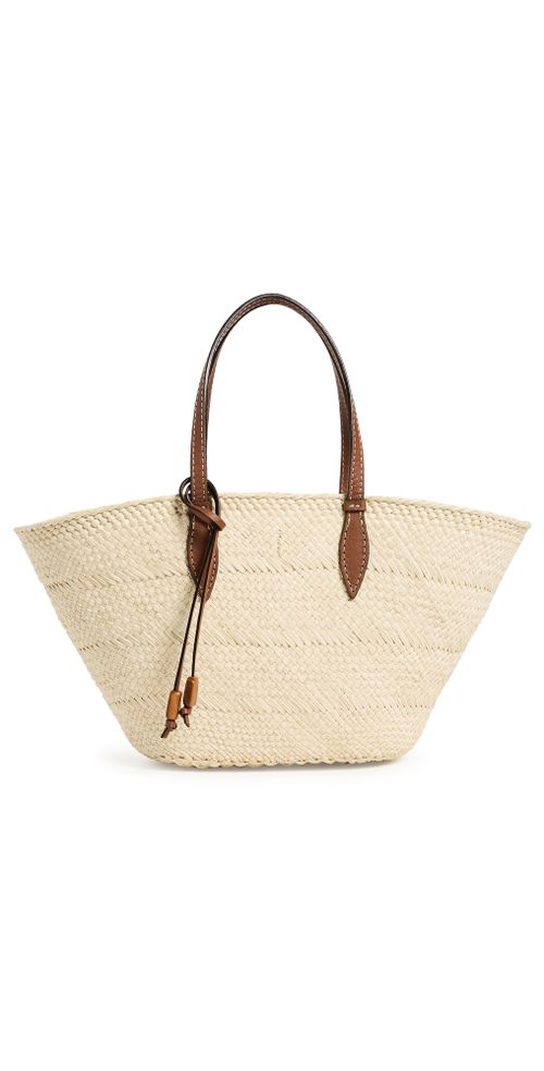The Small Trapeze Basket Tote Natural/Cognac One Size