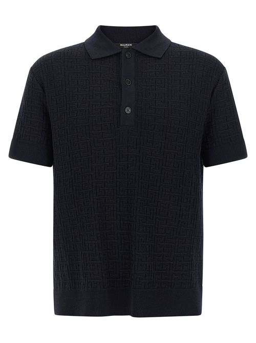 Monogram Knit Polo Shirt