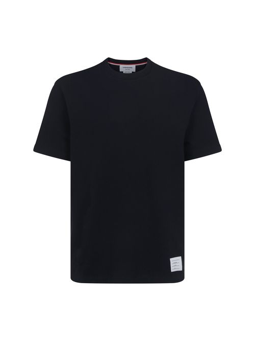 Ribbed Crew Neck T-Shirt — Navy
