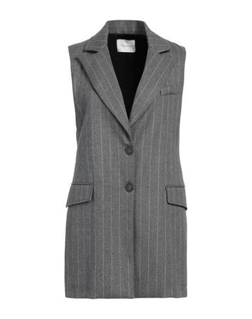 Manila Grace Woman Tailored Vest Grey Size 6 Polyester, Viscose, Elastane