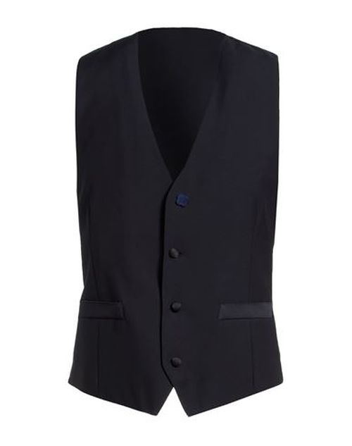 Man Tailored Vest Midnight blue Size 36 Wool