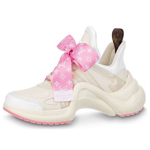 (WMNS) Archlight 1.0 Sneakers 'Beige with Pink Monogram Ribbon'