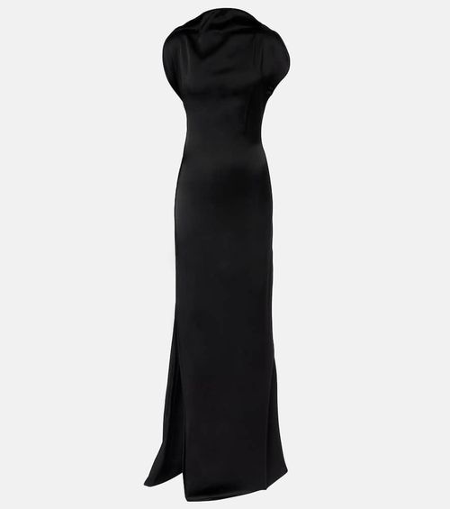 Crêpe satin gown