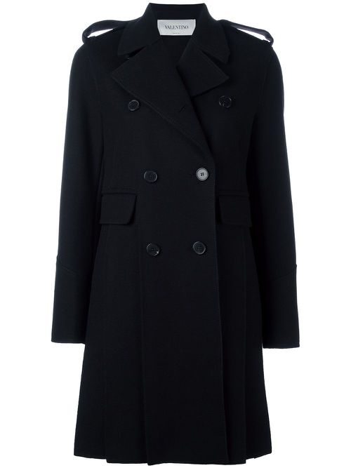 Valentino Garavani double breasted peacoat - Black