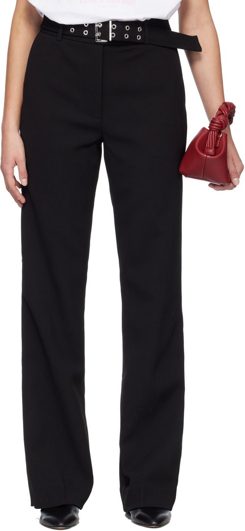 Black Belted Trousers