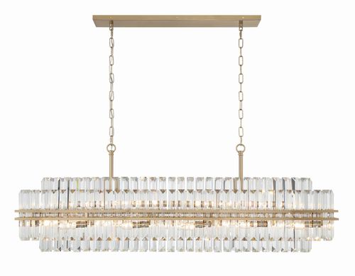Hayes 16-Light Chandelier in Aged Bra
