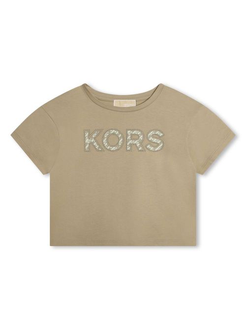 Logo-appliqué organic cotton T-shirt - Neutrals