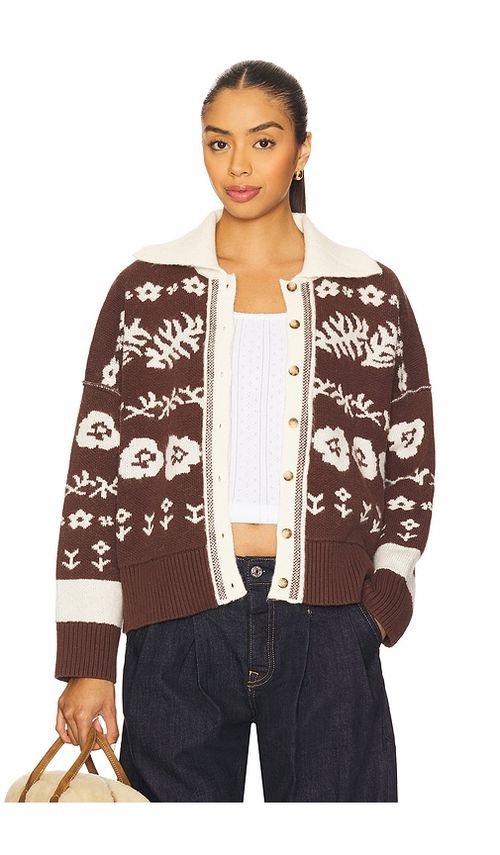Free People Shelby Cardigan in Chocolate.  XS also in L, M