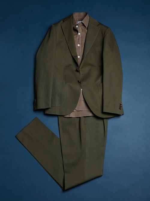 Aadroant Green Cotton Suit