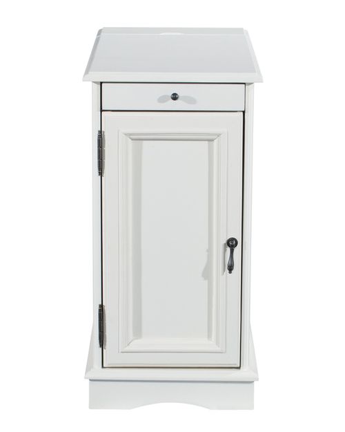 Vance White Accent Table