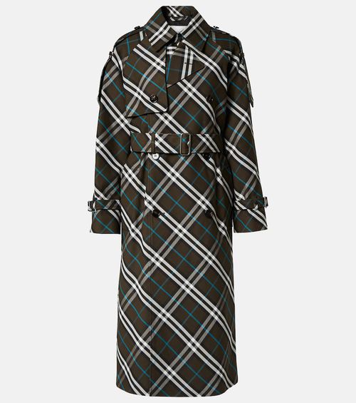 Check trench coat