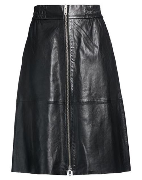 Woman Midi skirt Black Size 2 Lambskin