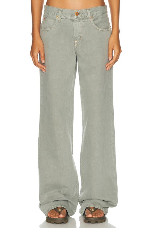 SLVRLAKE Mica Wide Leg in Forest Green - Olive.  30 also in