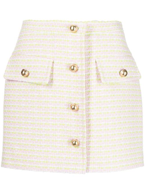 Button-up mini skirt - Pink