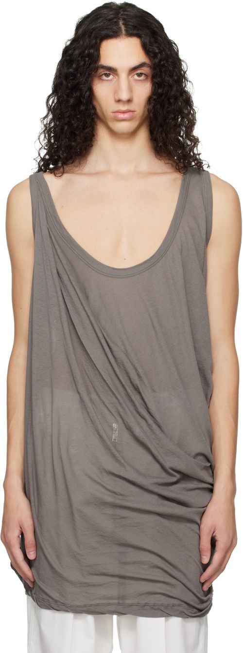 Beige Temple Pony Tank Top