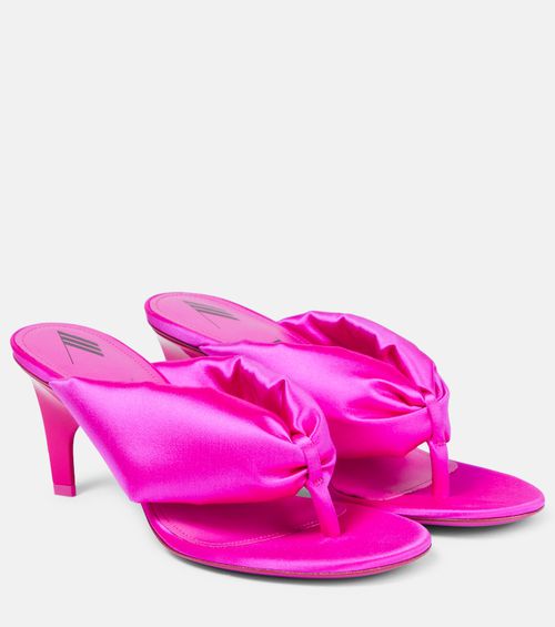 Rem satin thong sandals