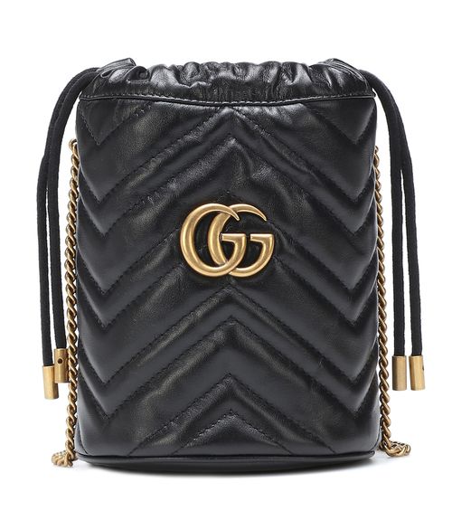 GG Marmont Mini leather bucket bag
