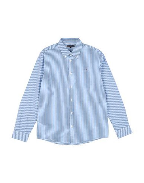 Man Shirt Azure Size 16 Cotton