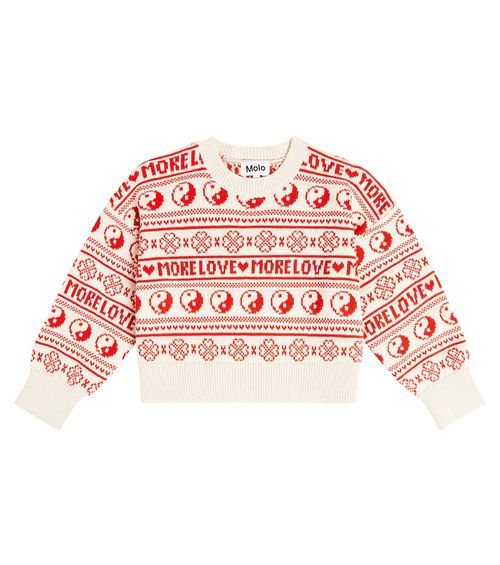 Molo Gerrie intarsia cotton sweater