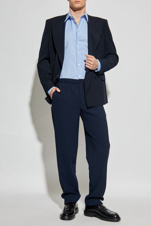 Trousers With Pockets, Men's, Navy Blue