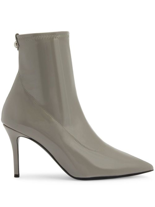 Mirea 90mm patent-leather boots - Grey