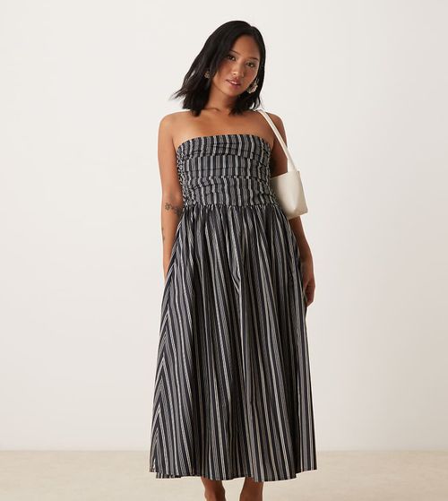 Nobody's Child Petite Felicity midi dress in blue stripe