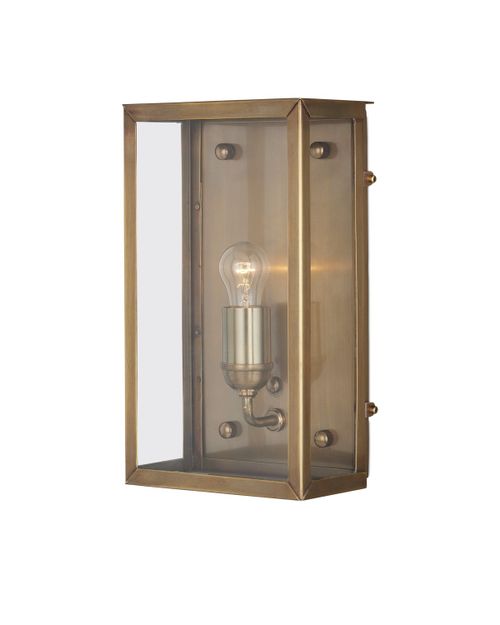 Antique Brass Clear Outdoor Wall Sconce from the Royster Collection