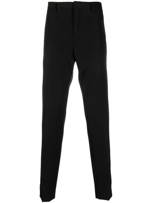 Virgin wool tailored trousers - Black