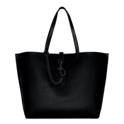 Megan Large Tote Bag- Black:- Black