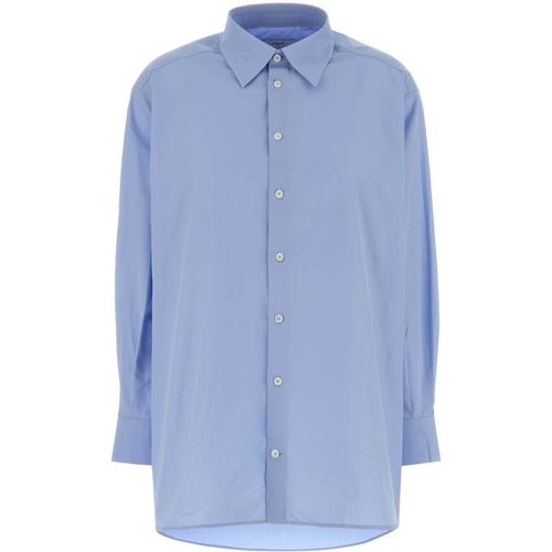 Oriane Cerulean Blue Poplin Oversize Shirt