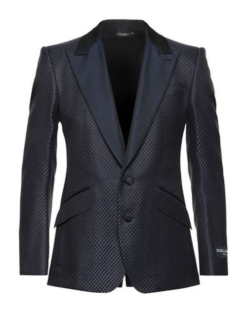 Man Blazer Midnight blue Size 34 Silk, Polyester