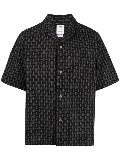 Graphic-print short-sleeve shirt - Black