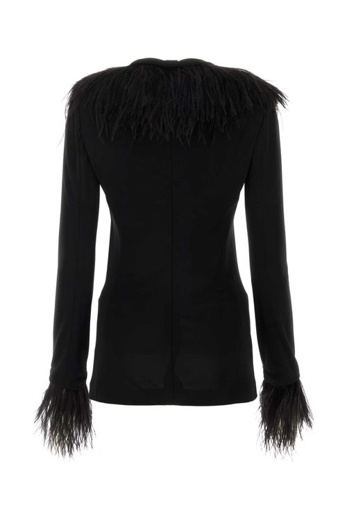 Black Crepe Blazer