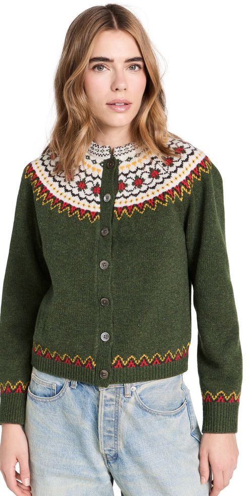 Hilde Fair Isle Cardigan Thyme Multi