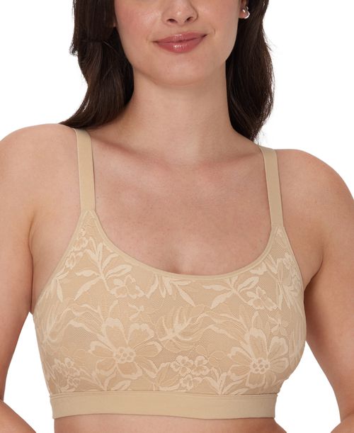 Women's Breathe Lace-Overlay Bralette Dfcmbr - Almond