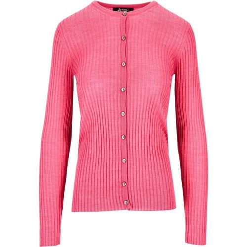 La Rose La Rose Cash/Seidenripp-Cardigan mit R-Ausschnitt