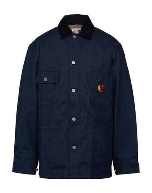 Man Denim outerwear Blue Size L Cotton