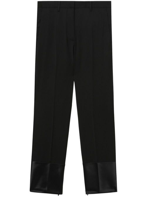 Slim-fit wool trousers - Black