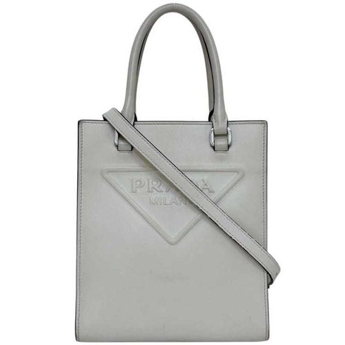 Prada Bianco White Leather Handbag Pre-Owned