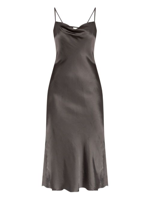 Cowl-neck slip dress - Grey