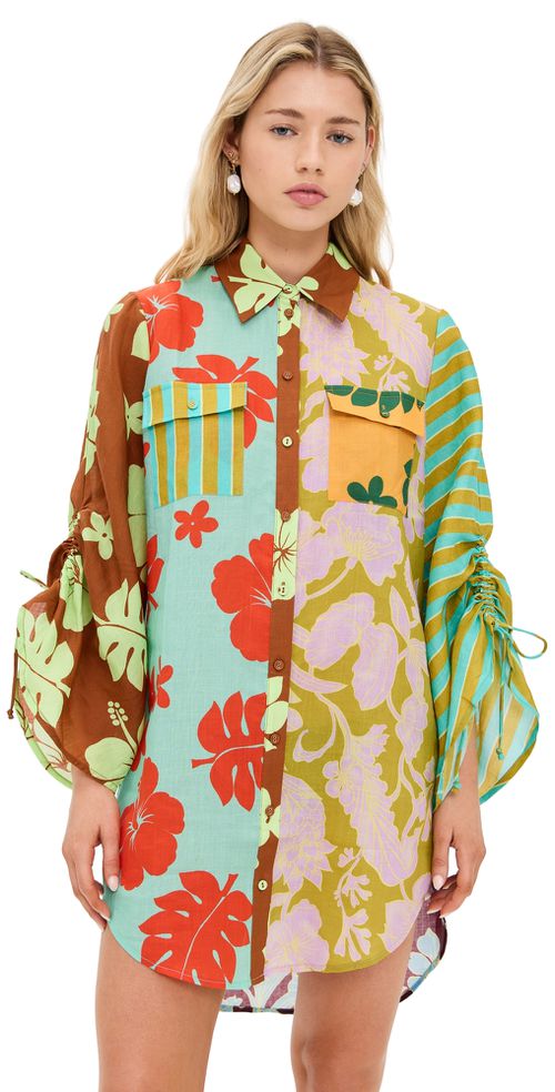 Poppy Spliced Shirt Multi