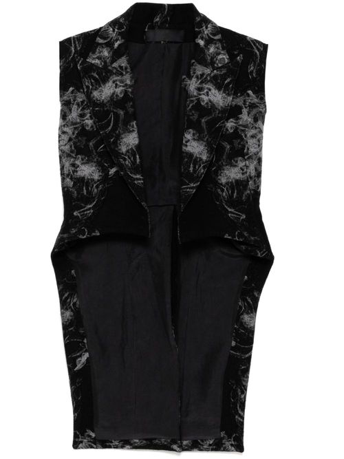 Graphic-print blazer - Black