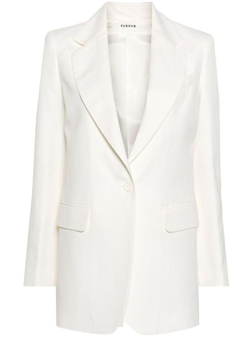 Single-breasted blazer - Neutrals