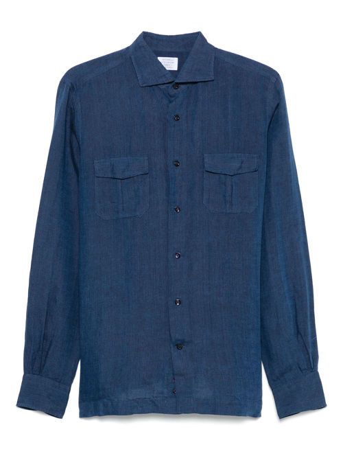 Mazzarelli linen shirt - Blue