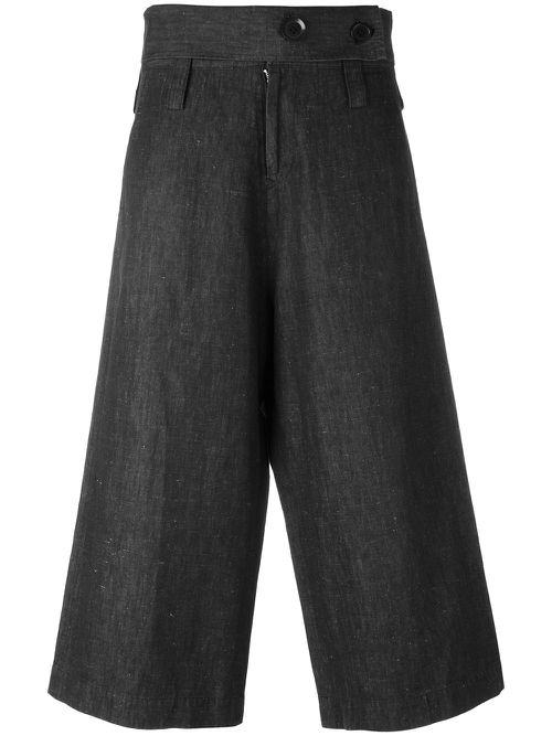 High waist cropped trousers - Grey