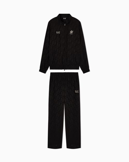 Soccer tracksuit in jacquard viscose