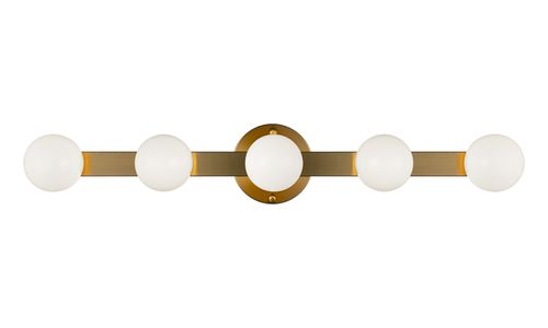 Aged Gold Brass LED Wall Sconce from the Pizzazz Collection